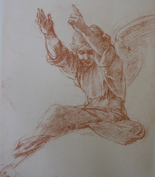 Angel with uplifted arms
